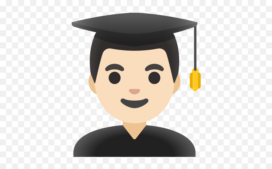 Light Skin Tone Emoji - Student Emoji,Diploma Emoji