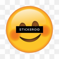 Blush Emoticon - Circle Emoji