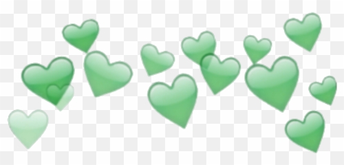 Green Mint Heart Crown Emoji - Snapchat Heart Filter Png,Mint Emoji
