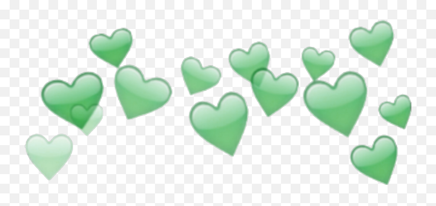Green Mint Heart Crown Emoji - Snapchat Heart Filter Png,Mint Emoji