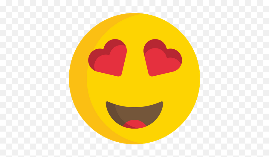 Smiling Face With Heart Eyes Emoji Icon Of Flat Style - Smiley,Wink Face Emoji
