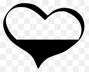Asexuality Symbol - Half Filled Heart Png Emoji,Pride Heart Emoji
