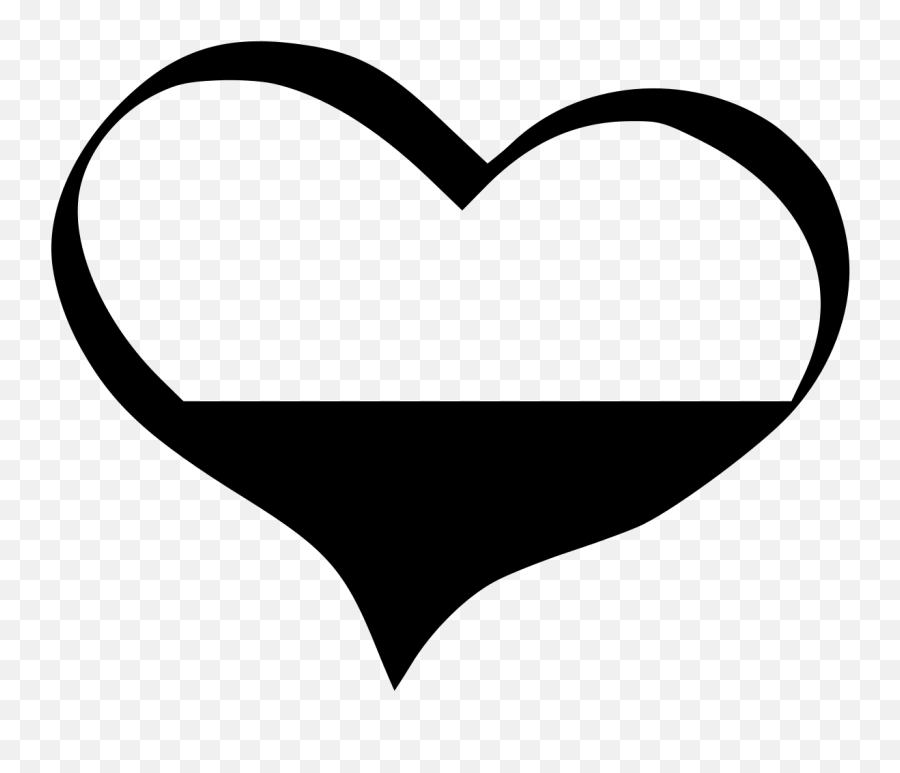 Asexuality Symbol - Half Filled Heart Png Emoji,Pride Heart Emoji