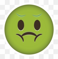 Phone Emoji Sticker Puking - Smiley,Pouting Emoji