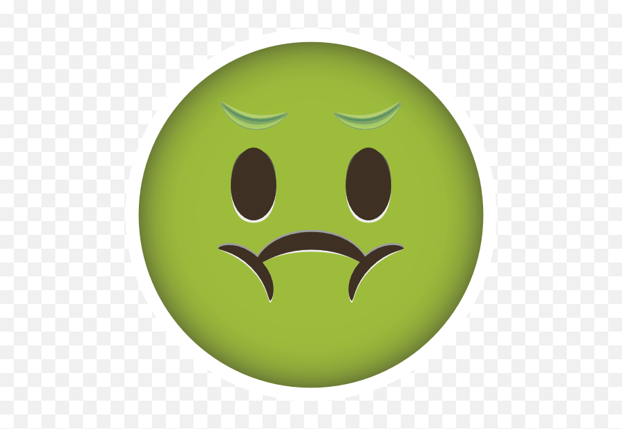 Phone Emoji Sticker Puking - Smiley,Pouting Emoji