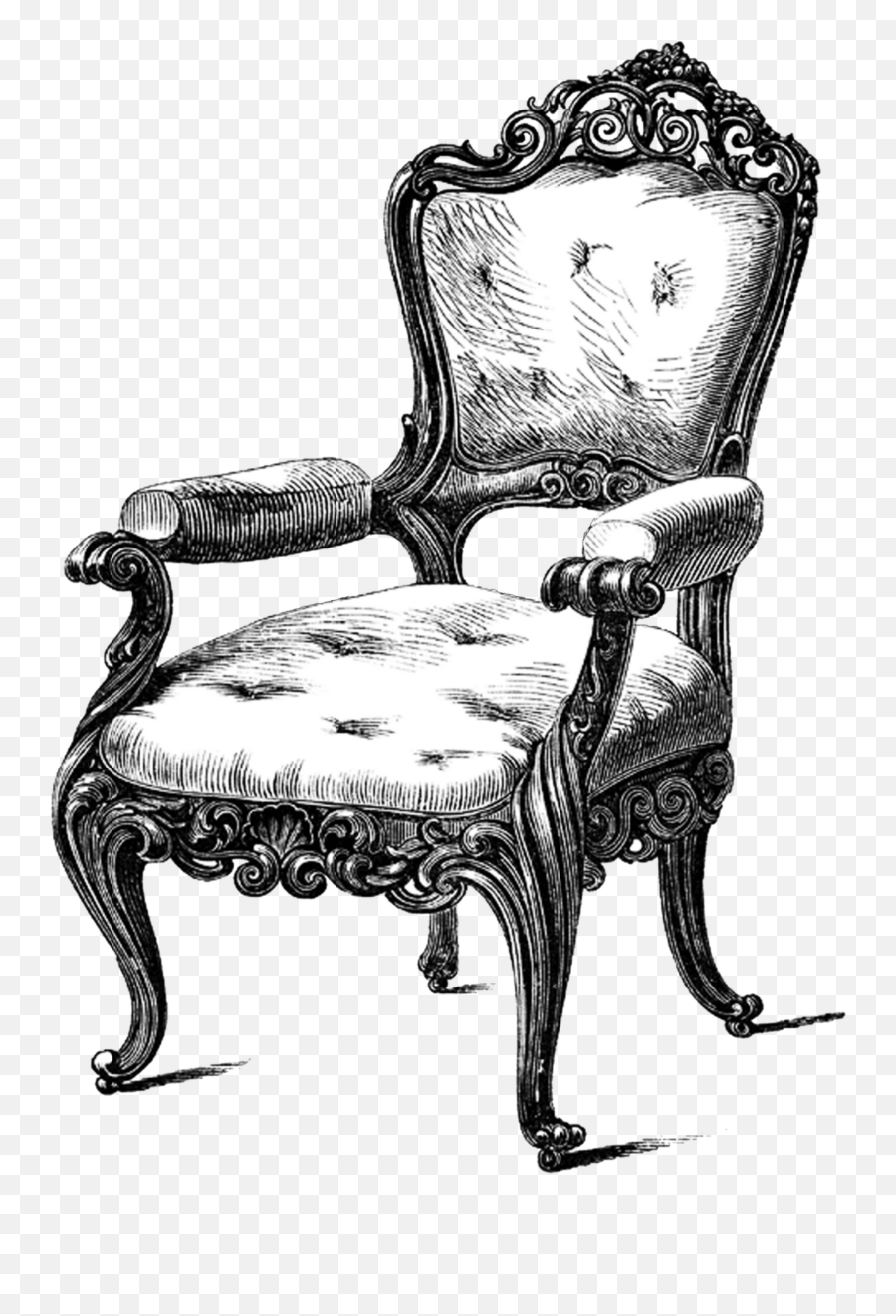Chair Stool Barock Black Freetoedit - Antik Furniture Clip Art Emoji,Stool Emoji
