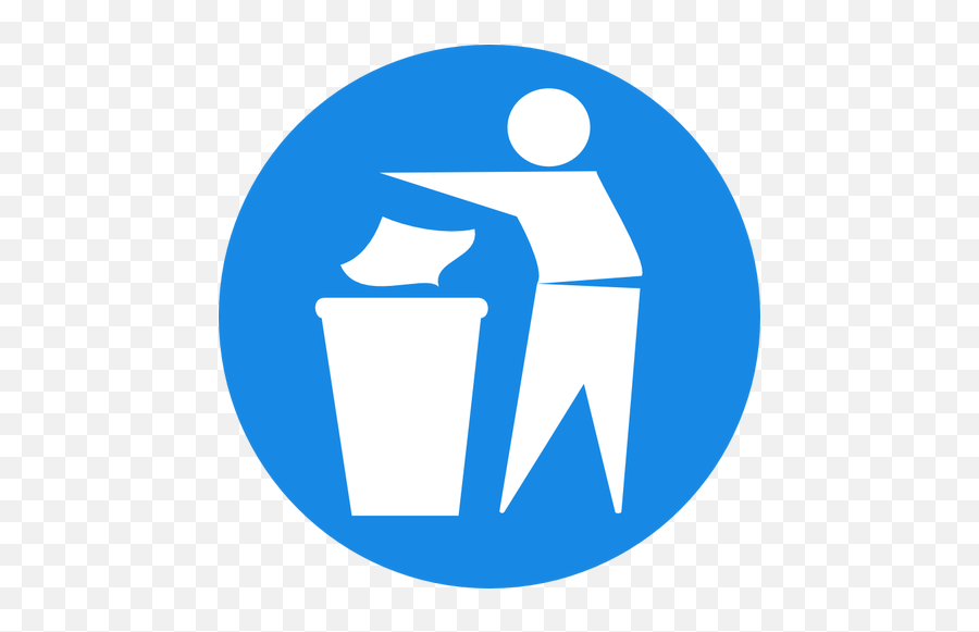 Rubbish In Bin Sign Vector Illustration - Put Rubbish In The Bin Emoji,Dollar Sign Eyes Emoji