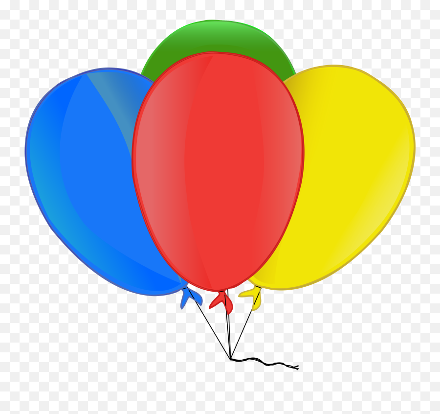 Clipart Bal U00f5es Coloridos Birthday - Red Yellow Blue Green Balloons Emoji,Blue Balloon Emoji