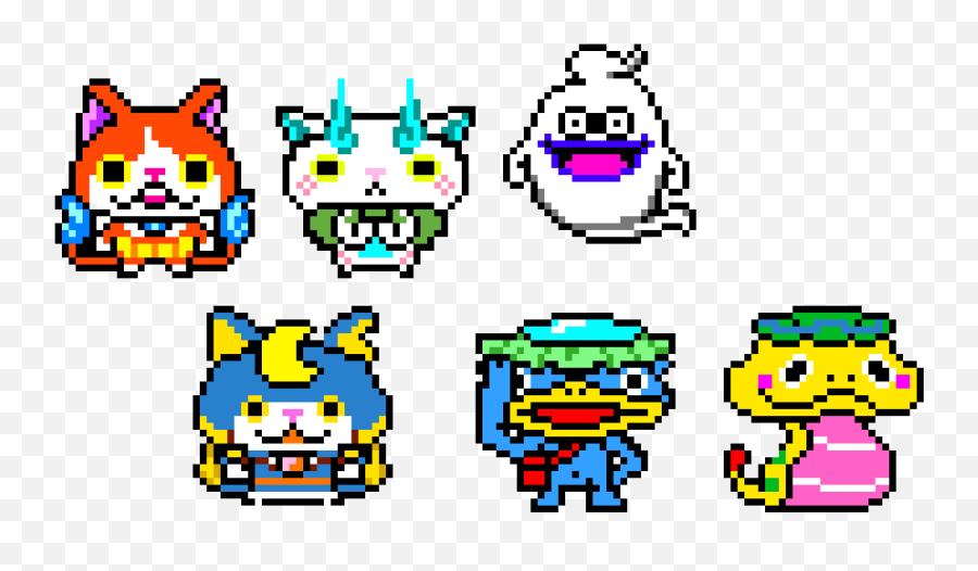 Yo - Pixel Art Yokai Watch Emoji,Watch Emoticon