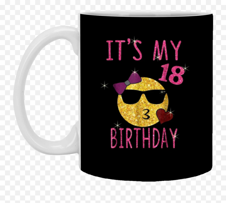 Cute Emoji 18 Years Old Its My 18th Birthday Gift 11 Oz Mug - Mug,Cute Emoji