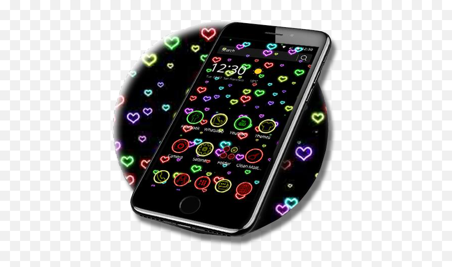Neon Heart Shaped Launcher Themes U2013 Apps Bei Google Play - Smartphone Emoji,Gib Emoji