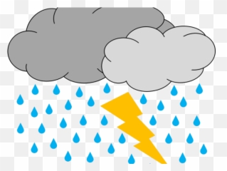 Hurricane Clipart Thunderstorm - Thunder And Lightning Clipart Emoji,Thunderstorm Emoji