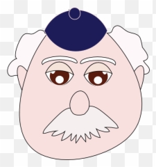Old Man White Mustache Clipart i2Clipart - Royalty Free Emoji