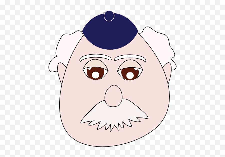 Old Man White Mustache Clipart I2clipart - Royalty Free Emoji,Old Man Emoticon