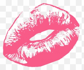 Pink Kiss Mark Clipart - Lips Posters Emoji