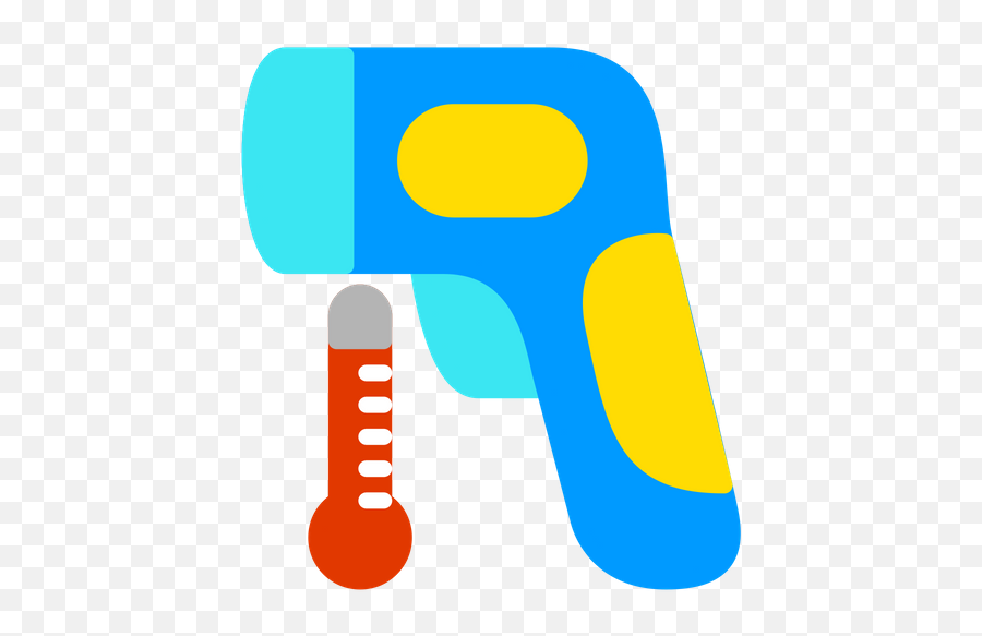 Infrared Thermometer Icon Of Flat Style - Infrared Thermometer Clipart Png Emoji,Thermometer Emoji