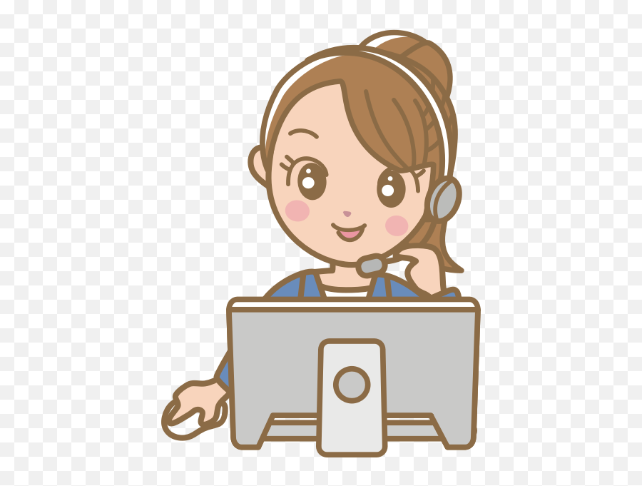 Female Call Centre Worker Vector Image - Call Center Agent Clipart Emoji,Star Wars Emoji Keyboard