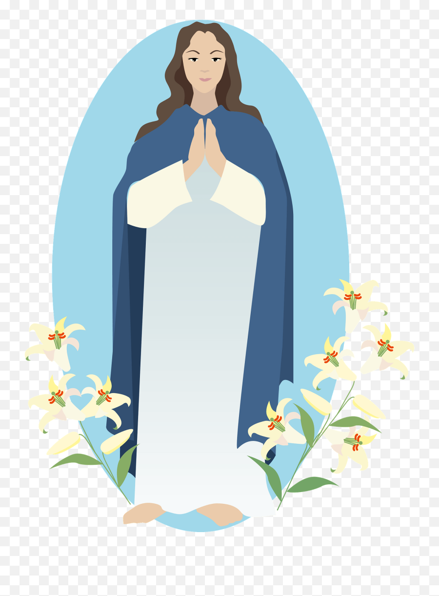 Jesus Christ And Lilies Clipart Free Download Transparent - Religious Veil Emoji,Jesus Emojis