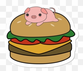 Pink Pig Sticker Challenge On Picsart - Hamburger Bun Emoji,Leaf Pig Emoji