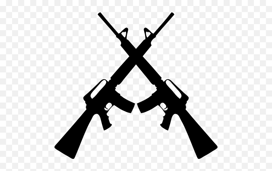 Soldier Rifles Guns Crossed Sticker - Transparent Crossed Guns Png Emoji,Shotgun Emoji