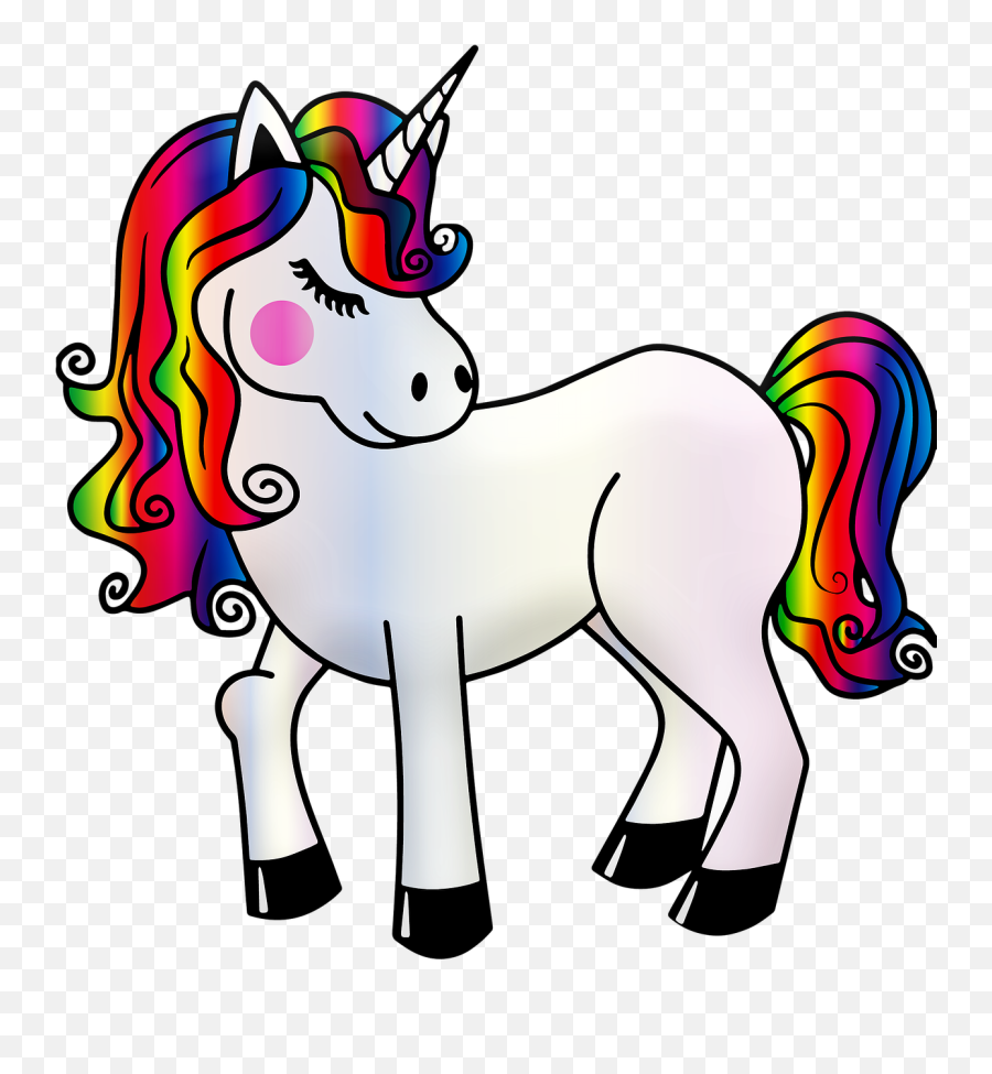 Unicorn Rainbow Colorful Magic Horn - Christmas Lol Coloring Pages Emoji,Unicorn Emoji Cake