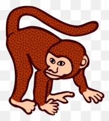 Cute Chimp - Gambar Monyet Hitam Putih Emoji,Cat Emojis