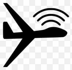 Airplane Silhouette Clipart - Uav Icon Png Emoji,Black Airplane Emoji