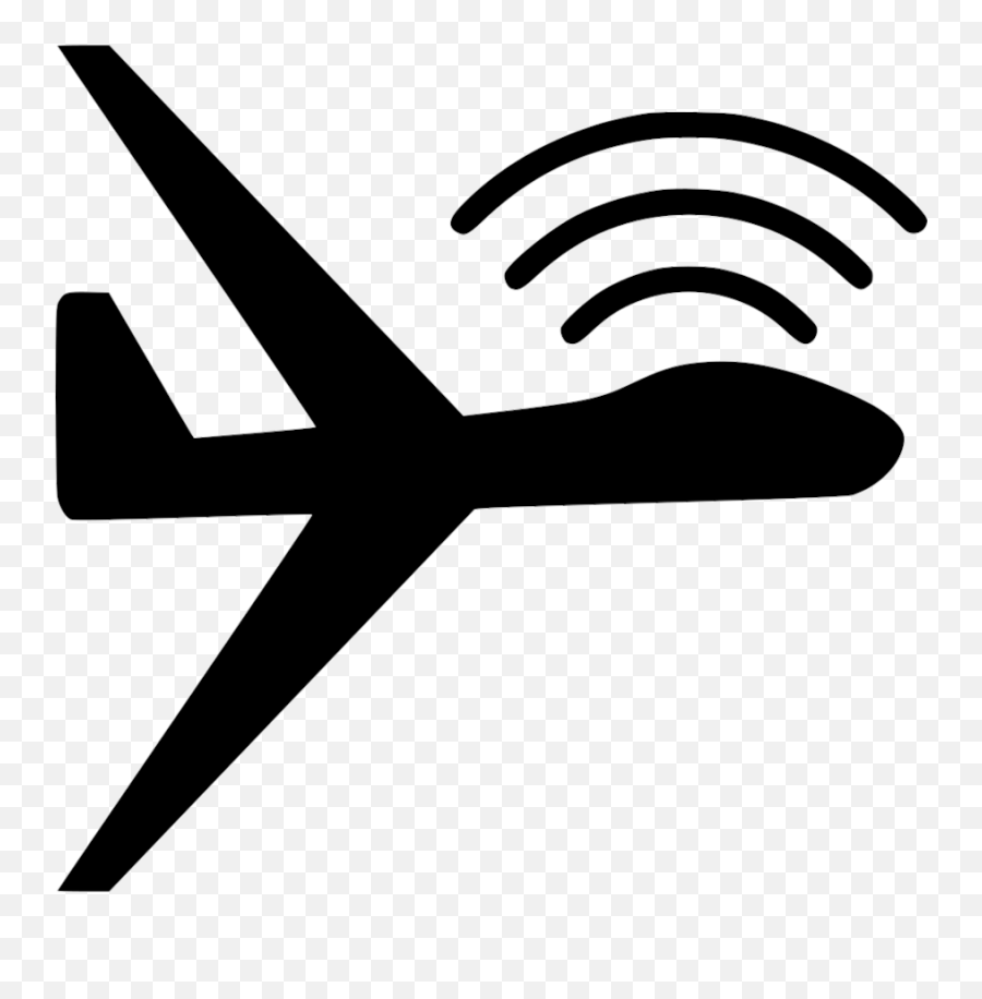 Airplane Silhouette Clipart - Uav Icon Png Emoji,Black Airplane Emoji