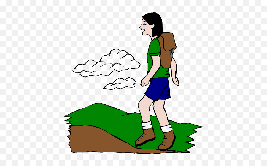 Girl Hiking Clipart Kid - Hiking Clip Art Emoji,Hiking Emoji