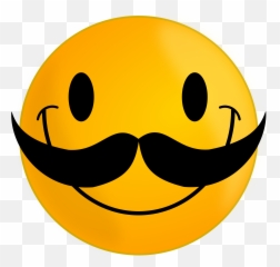 Smiley With Mustache Vector Clipart Image - Smile Clipart Emoji,Emoticons