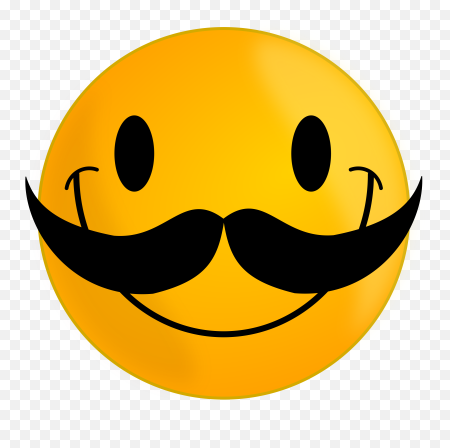 Smiley With Mustache Vector Clipart Image - Smile Clipart Emoji,Emoticons