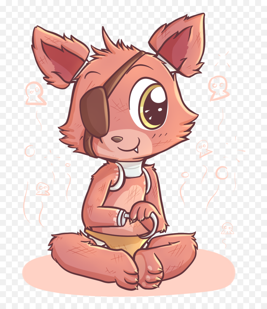 Look At Cute Little Then - Foxy Five Nights At Chibi Emoji,Foxy Emoji