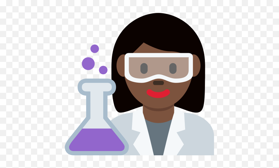 Woman Scientist Emoji With Dark Skin Tone Meaning - Scientist Icon,Scientist Emoji