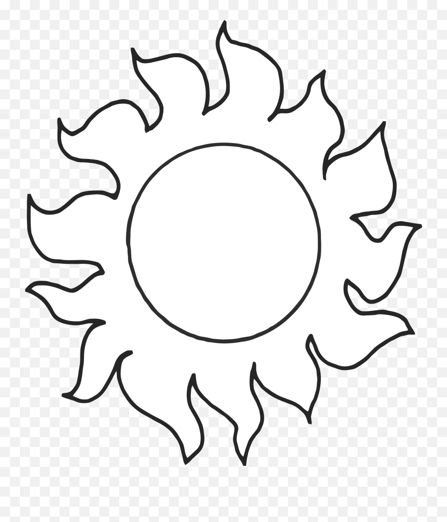 Sun Clipart Png Black And White - Sunlight Clipart Black And White Emoji,Black Sun Emoji