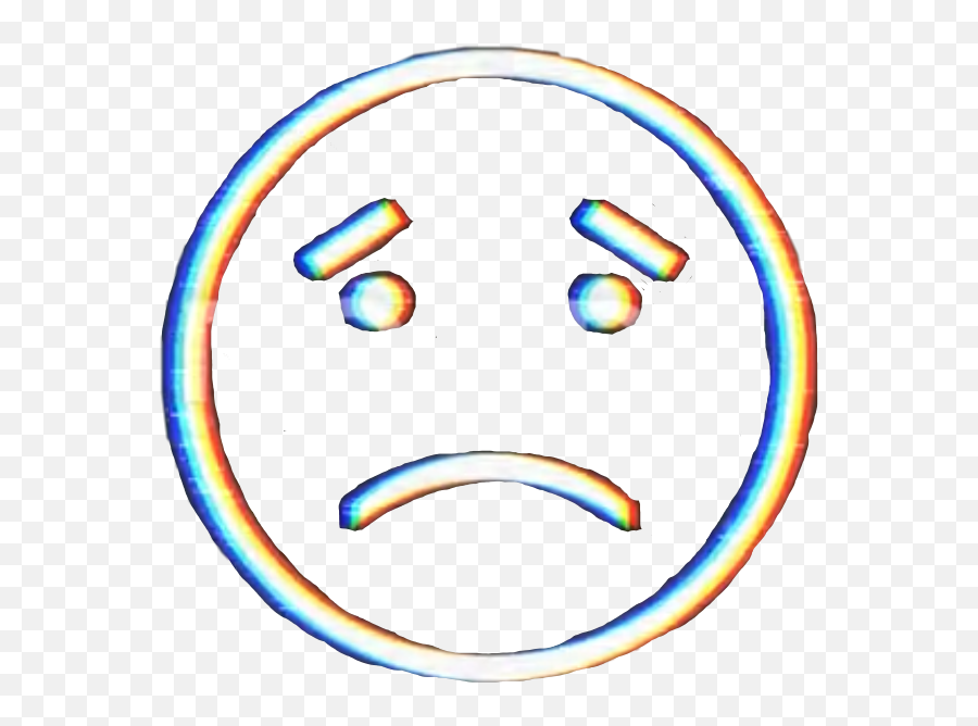 So This Is Love Vhs Sad Sticker Aestetic Rainbow Tear - Circle Emoji,Vhs Emoji