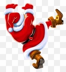 Christmas Climbing Santa Freetoedit - Claus Cartoon Emoji