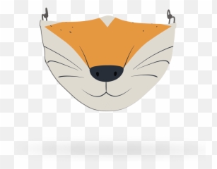 Kids Fox 2 Face Covering Print - Cartoon Emoji,Fox Emoji Facebook