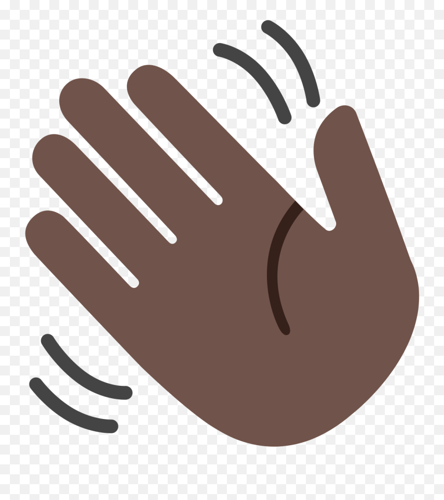 Emoji U1f44b 1f3ff - Black Waving Hand Emoji,Gear Emoji