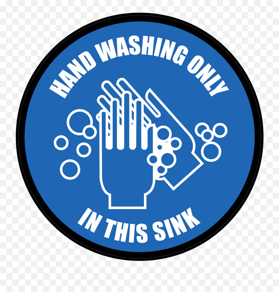 Hand Washing Only In This Sink Floor Sign - Hand Washing Only Sign Free Emoji,Bacteria Emoji