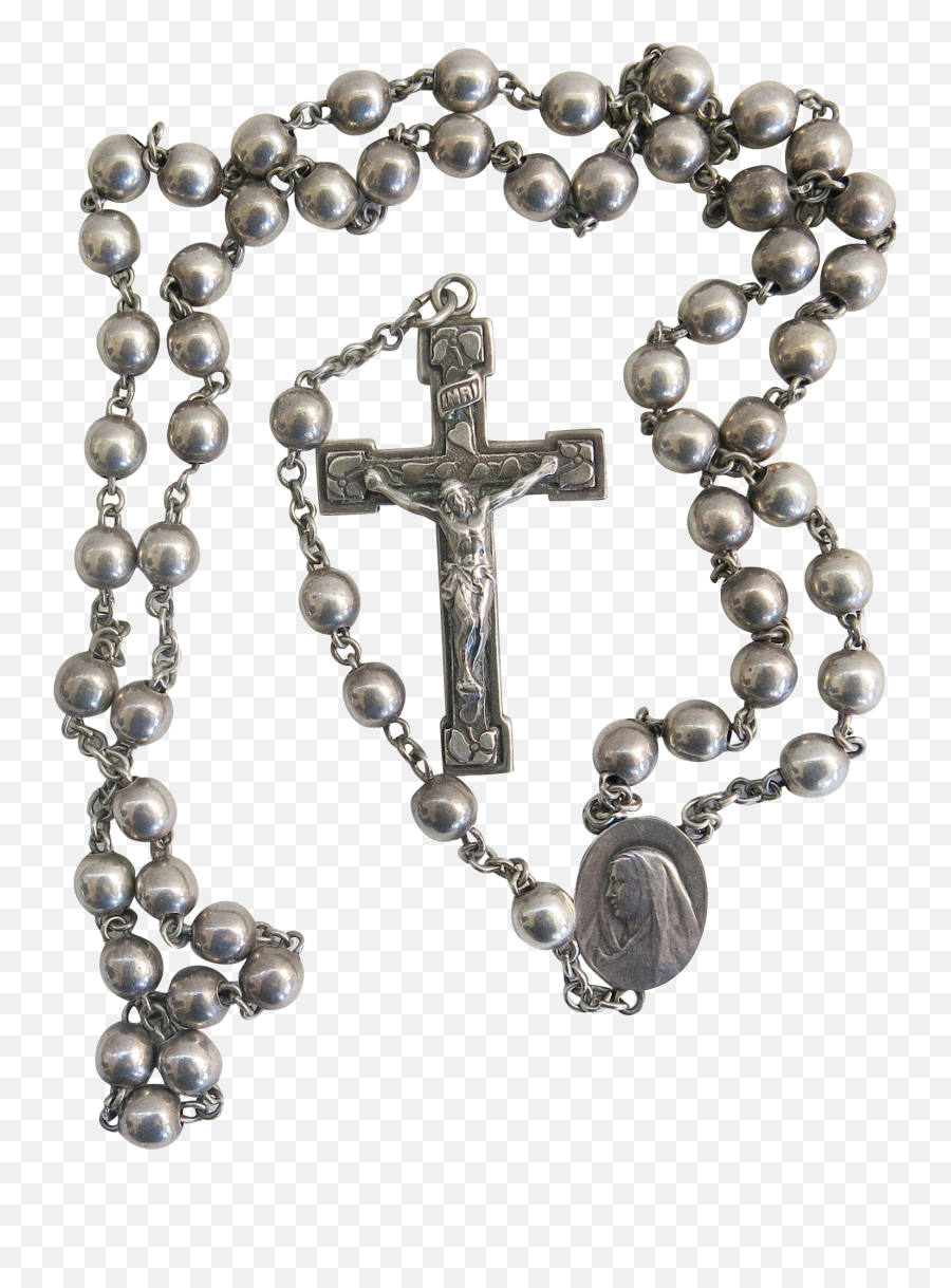 Rosary Clear Background Transparent - Vintage Sterling Rosary Beads Emoji,Rosary Emoji