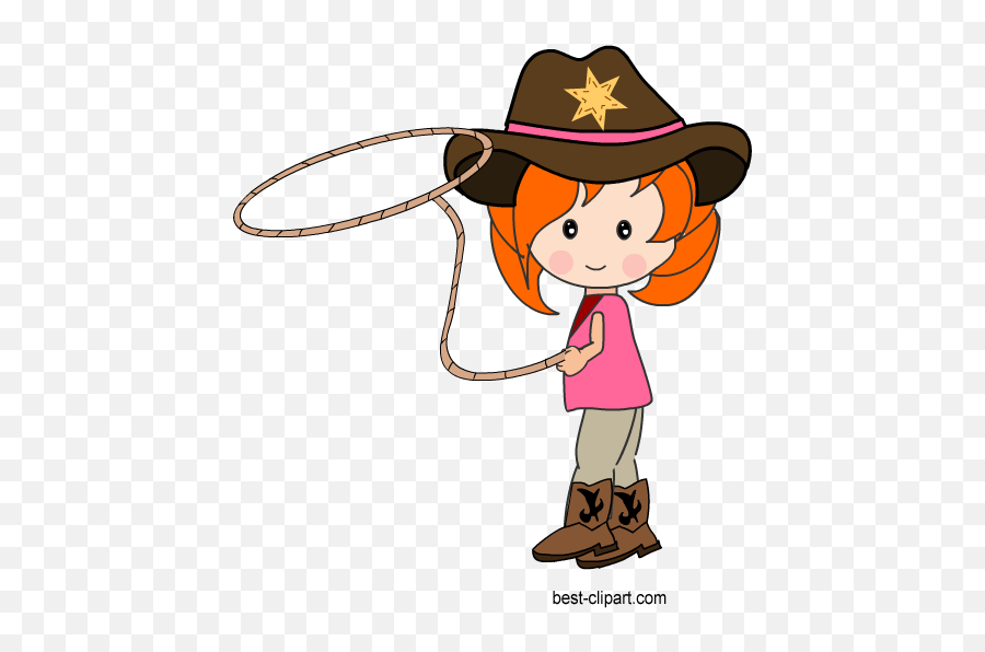 Western Cowboy Cowgirl Free Clip Art - Clip Art Emoji,Lasso Emoji