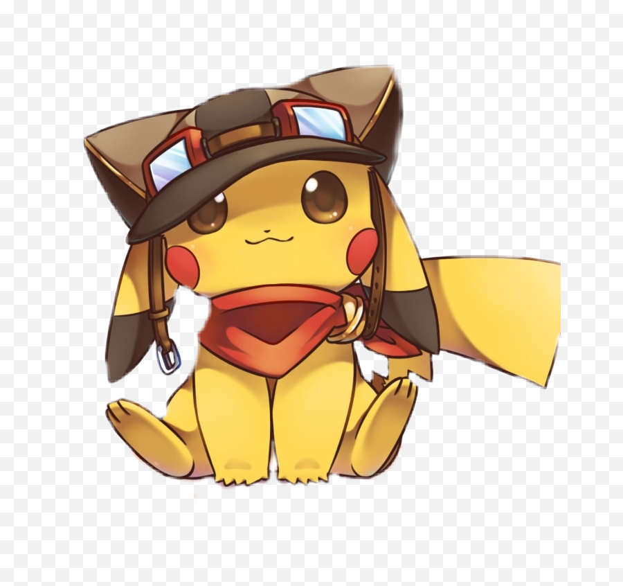 Pilot - Cute Pikachu With Hat Emoji,Pilot Emoji