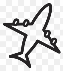 Black Outline Airplane Icon - Vector Graphics Emoji,Black Airplane Emoji