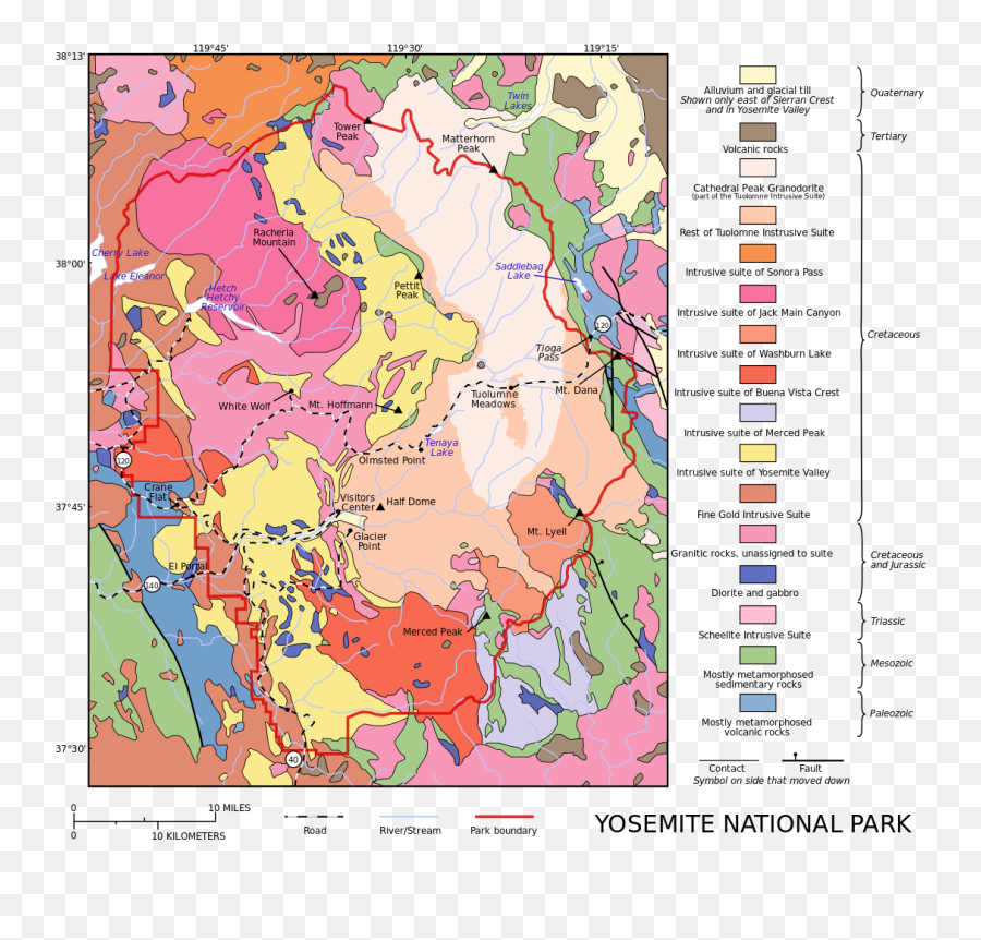 El Capitan Granite - Geologic Map Of Yosemite Emoji,Stone Rock Emoji