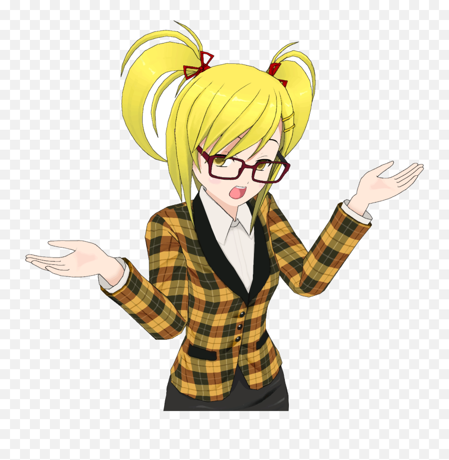 Blonde Anime Girl Vector Clipart Image - Blonde Girl Anime Png Emoji,Eiffel Tower Emoji
