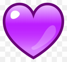 Purple Heart Emoji Png - Transparent Background