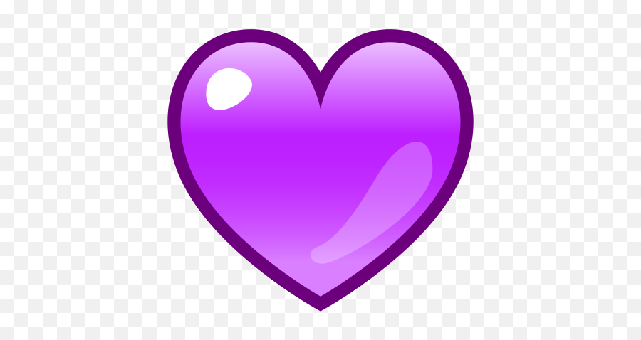 Purple Heart Emoji Png - Transparent Background Purple Heart,Emoji Heart