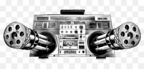 Boom Boombox Gun Guns Pow Music 80s - Hip Hop Emoji,Boombox Emoji