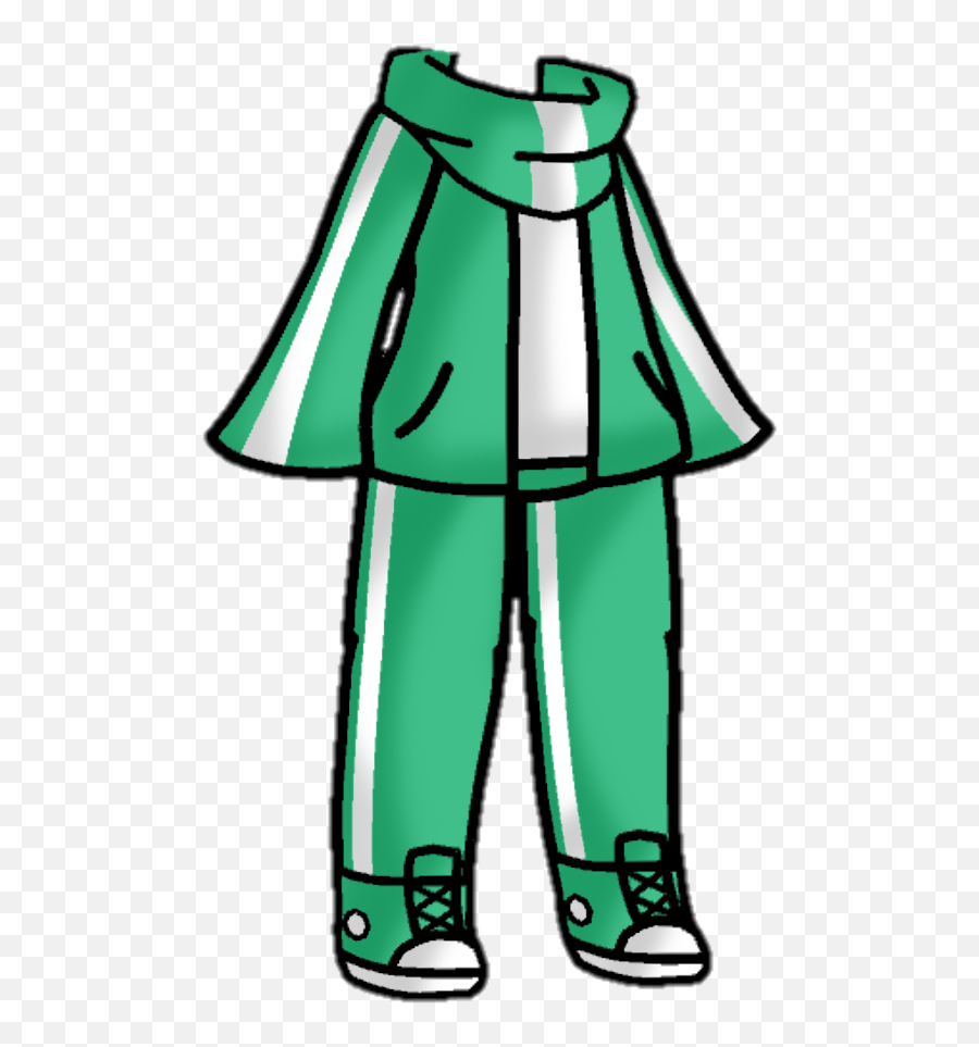 Gacha Outfit Boy Green White Shaded - Clip Art Emoji,Boy Emoji Outfit