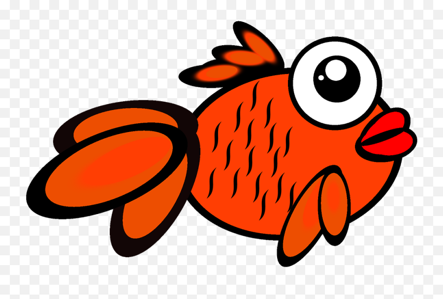 Fish Gold Gold Fish Cartoon Swim - Poisson Dessin Png Emoji,Fish Hook Emoji